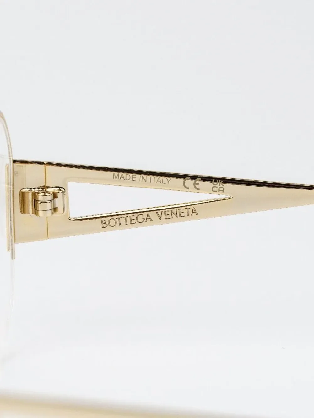 Bottega Veneta Women Eyeglasses Gold Pilot BV1067O 002 NEW AUTHENTIC